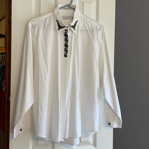 Tops - Portraits by Northern Isles White Button Down | 14
